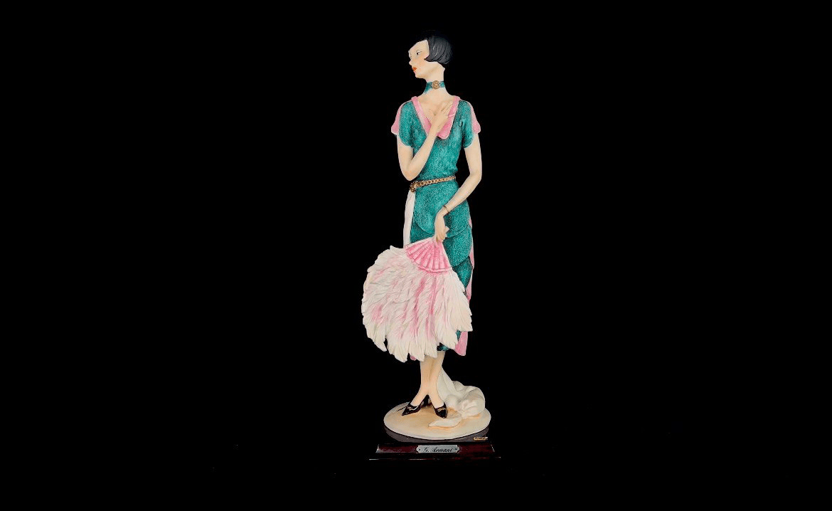 Статуэтка «Дама с веером из перьев», Giuseppe Armani, Florence, Италия, 1987 — фото 1 из 9