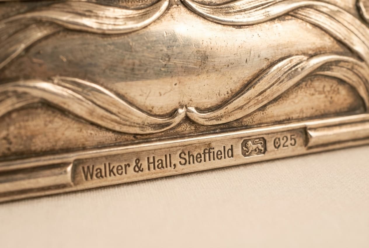 Фоторамка серебряная Walker & Hall, Шеффилд, изображение 4 из 4