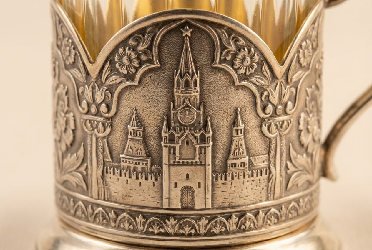 Подстаканник серебряный «Русский стиль», изображение 2 из 4